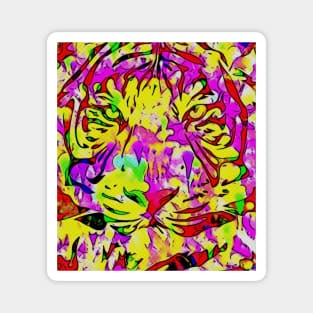 Tie dye tiger Magnet