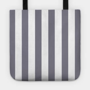 Dusty Purple and White Thick Stripe Pattern Tote