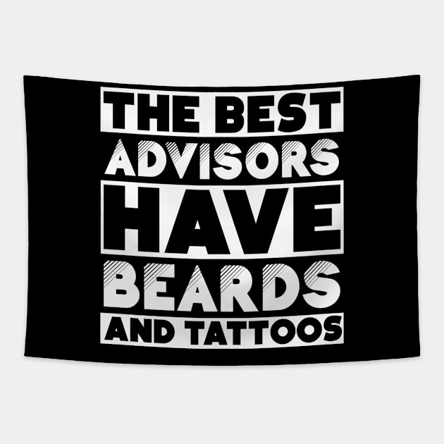 Bearded and tattooed advisor job gifts . Perfect present for mother dad friend him or her Tapestry by SerenityByAlex