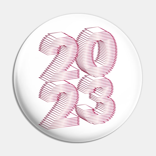 2023 Cherry Red Pin by MplusC