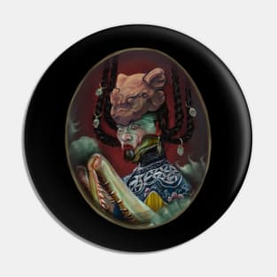 Mantis Samurai Pin