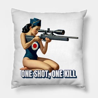 Sniper Girl Pillow