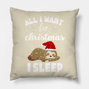 all i want for christmas i sleep edition Pillow