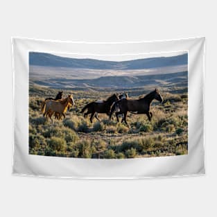 Wild Mustangs Tapestry