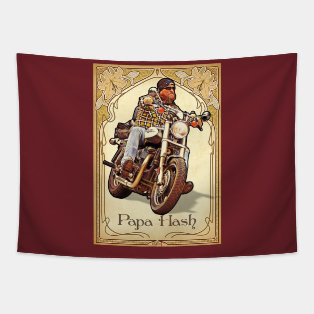 Papa Hash Apparel: Papa Hash Art Nouveau Tapestry by Papa Hash's House of Art