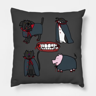 Halloween Horror Vampire Cute Animals Pillow