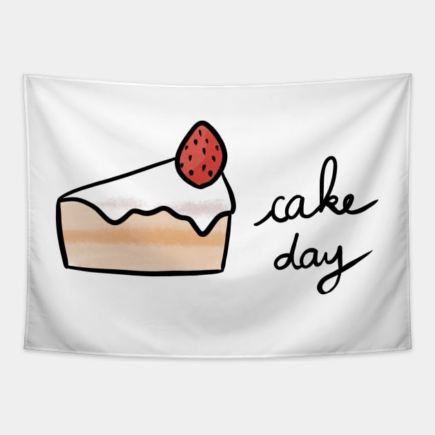 Cake Day Cute Coffee Dates Cute Cake Lovers Gift Strawberry Cake Shortcake Yummy Pastry Delicious Cake Foodie Gift Let Them Eat Cake with a Cup of Coffee Delicious Yummy Frosting for High Tea Cute Foodie Gift for Cake Lovers Tapestry by nathalieaynie