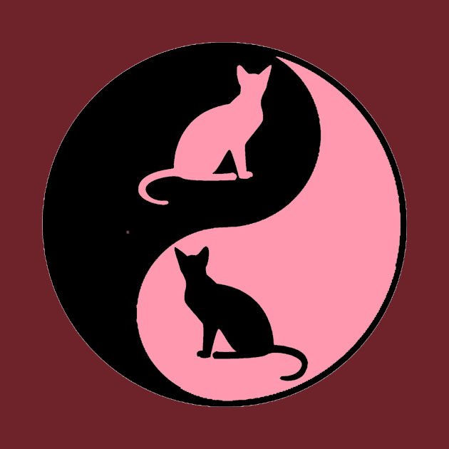 cat yin yang by CATUNIVERSE