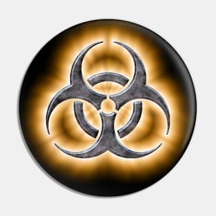 Nuclear Orange Biohazard Pin
