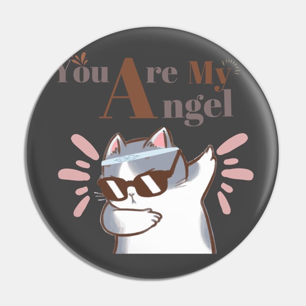 cat You are my angel Pin by Kenartideas