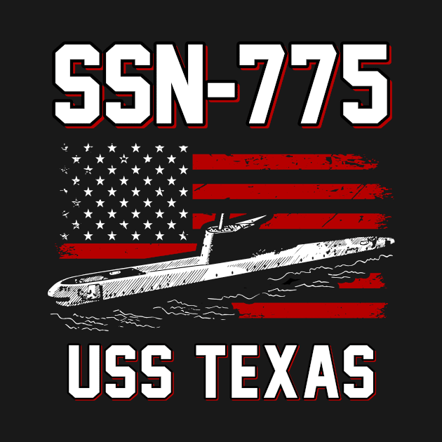 SSN-775 USS Texas T-Shirt by Zone32