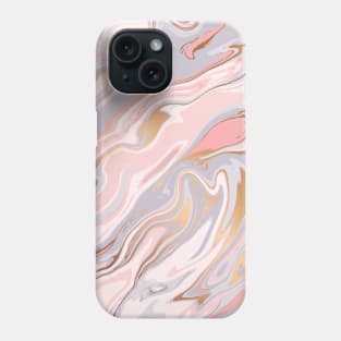 Pink and Gold Marble Phone Case