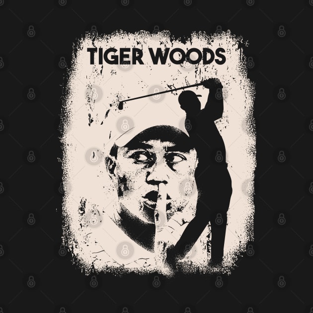 Vintage Distressed Tiger Woods by Yopi