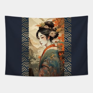 Japanese Lady in Kimono - No.1 Tapestry