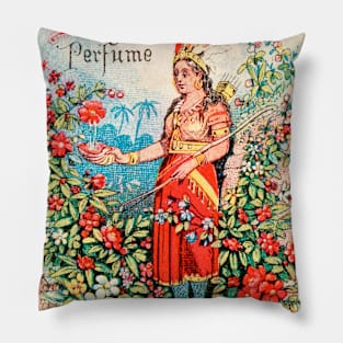 Indian Queen Perfume Advertisment Pillow