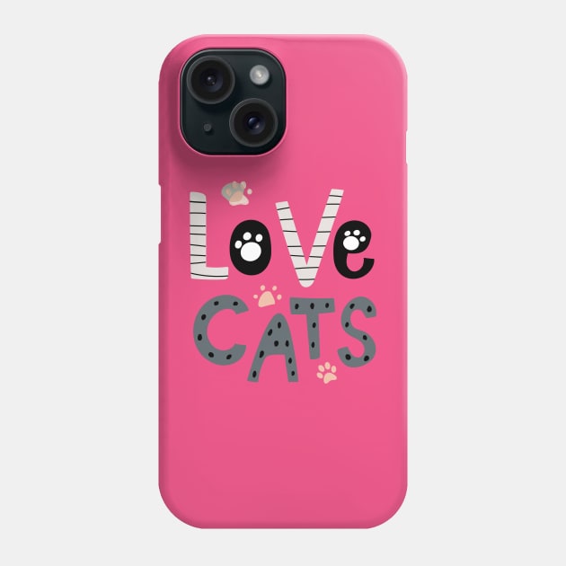 LOVE CATS Phone Case by tzolotov