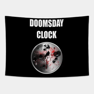 One minute Past Midnight Doomsday Clock Tapestry