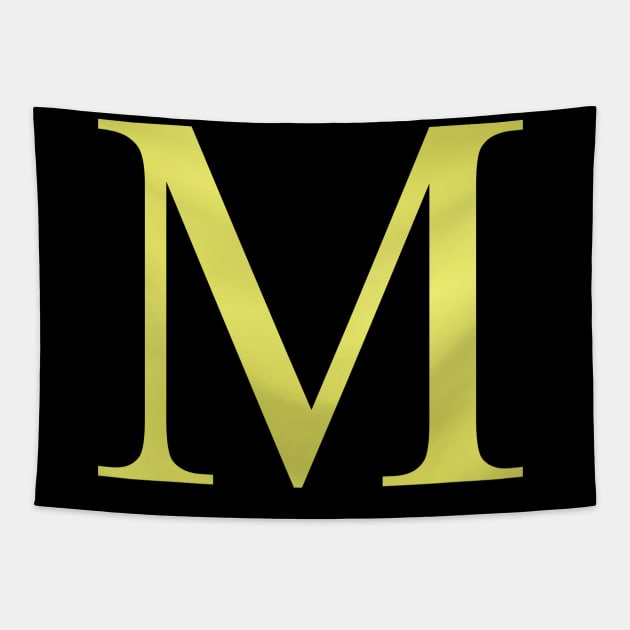 The Letter M in Shadowed Gold Tapestry by ArtticArlo