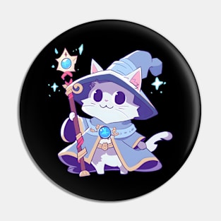 Cute Cat Magician Pin