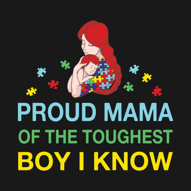 Proud Mama Of The Tougghest Boy I Know Costume Gift by Ohooha