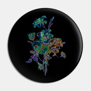 Black Panther Art - Glowing Flowers in the Dark 1 Pin