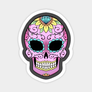 Pink sugar skull Magnet