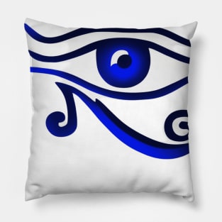 Eye of Horus Royal Blue Shadow Silhouette Anime Style Collection No. 225 Pillow