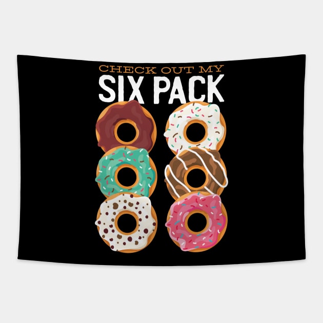 Donut Six Pack - Men's Funny Tapestry by Artmmey