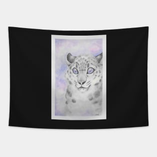 Galaxy snow leopard Tapestry