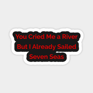 You cried me a river Magnet