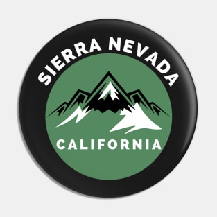 Sierra Nevada California - Sierra Nevada Ski Snowboard Mountain California Yosemite Travel Pin