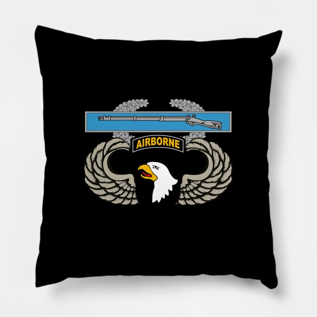 101st Airborne Div Combat Infantryman Badge Pillow by floridadori