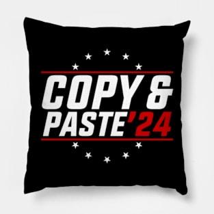 Copy And Paste 2024 Funny Presidential Election Party Pillow