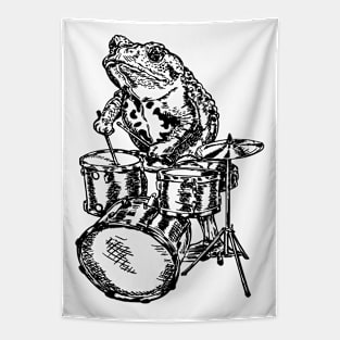 SEEMBO Frog Playing Drums Drummer Drumming Musician Fun Band Tapestry