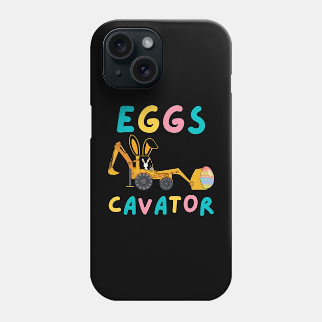 Kids EggsCavator Happy Easter Funny Excavator Hunting Egg Kids Phone Case by Johner_Clerk_Design