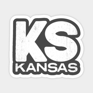 KS Kansas State Vintage Typography Magnet