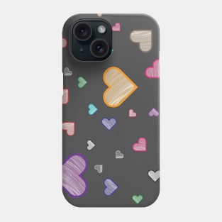 watercolor heart Phone Case