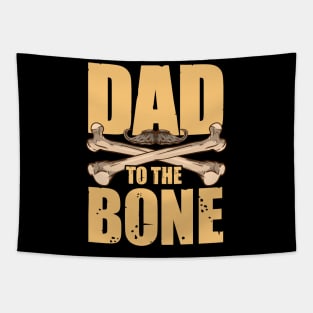 Dad To The Bone Funny Dad Pun Father's Day Joke Tapestry