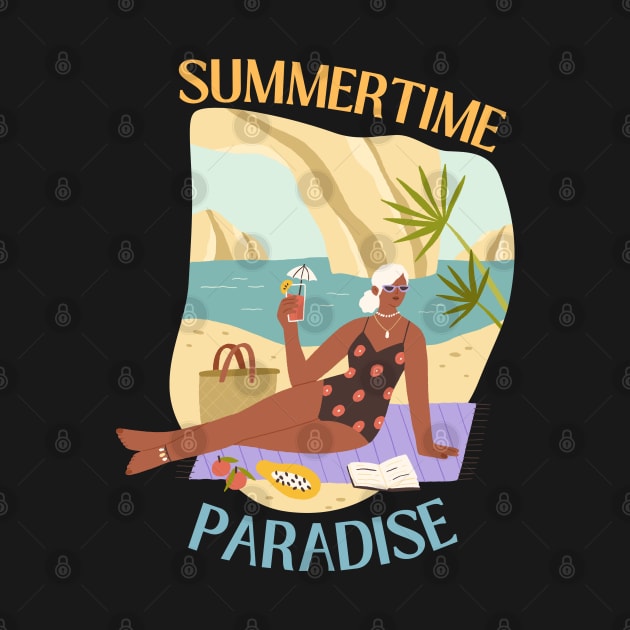 Summertime paradise fun vacation lover beach girl by BoogieCreates