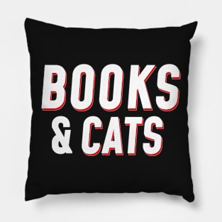 Books and Cats Pillow