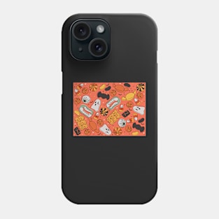 Vintage Halloween on Orange Phone Case