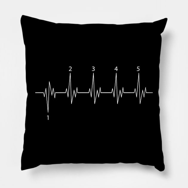 Motorbike motorcyclist heartbeat gears Pillow by HBfunshirts