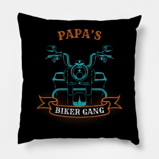 Papa's Biker Gang Father's Day Pillow