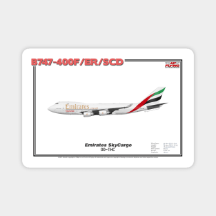 Boeing B747-400F/ER/SCD - Emirates SkyCargo (Art Print) Magnet