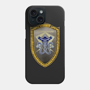 Stormfront (Shield Gold Celtic Rope on black leather) Phone Case