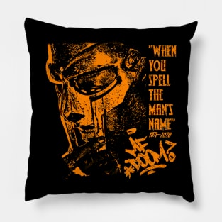 mf doom quote orange Pillow