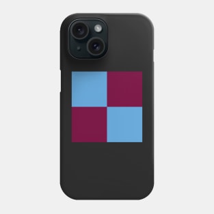 Aston Villa Claret and Blue Checkered Fan Flag Phone Case