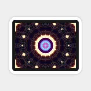 Purple & Blue Batik Mandala Magnet