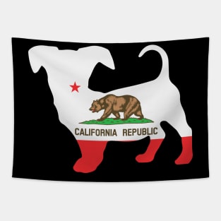 Chiweenie Dog Lover California Flag Tapestry