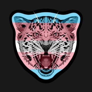 illustrated Jaguar PRIDE series trans pride flag T-Shirt